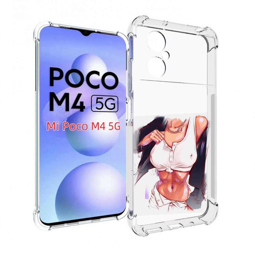 

Чехол MyPads красивая-стройная-модель для Xiaomi Poco M4 5G, Прозрачный, Tocco
