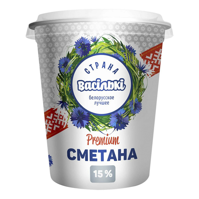 

Сметана Страна Васількі 15% БЗМЖ 330 г