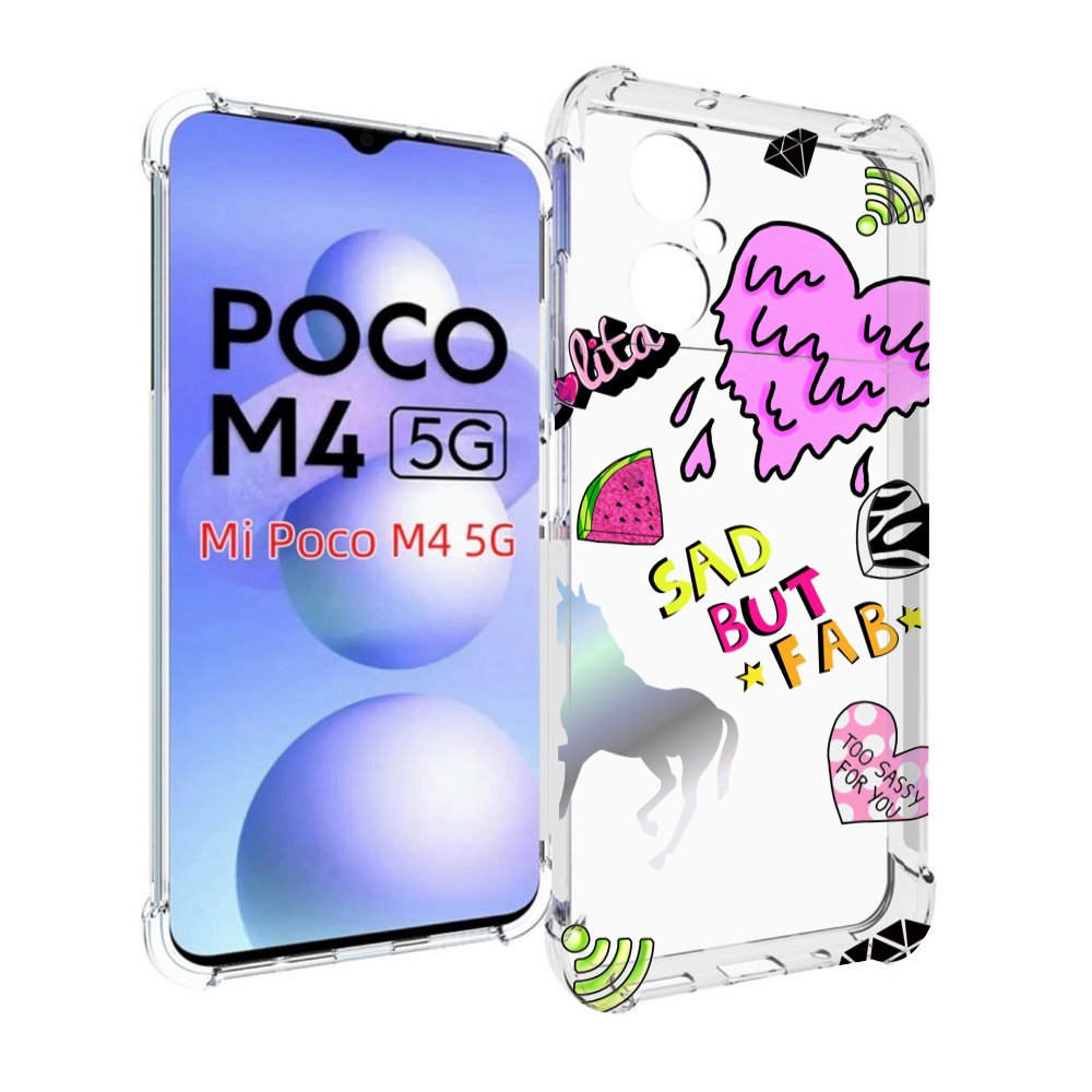 

Чехол MyPads красивые-смайлики для Xiaomi Poco M4 5G, Прозрачный, Tocco