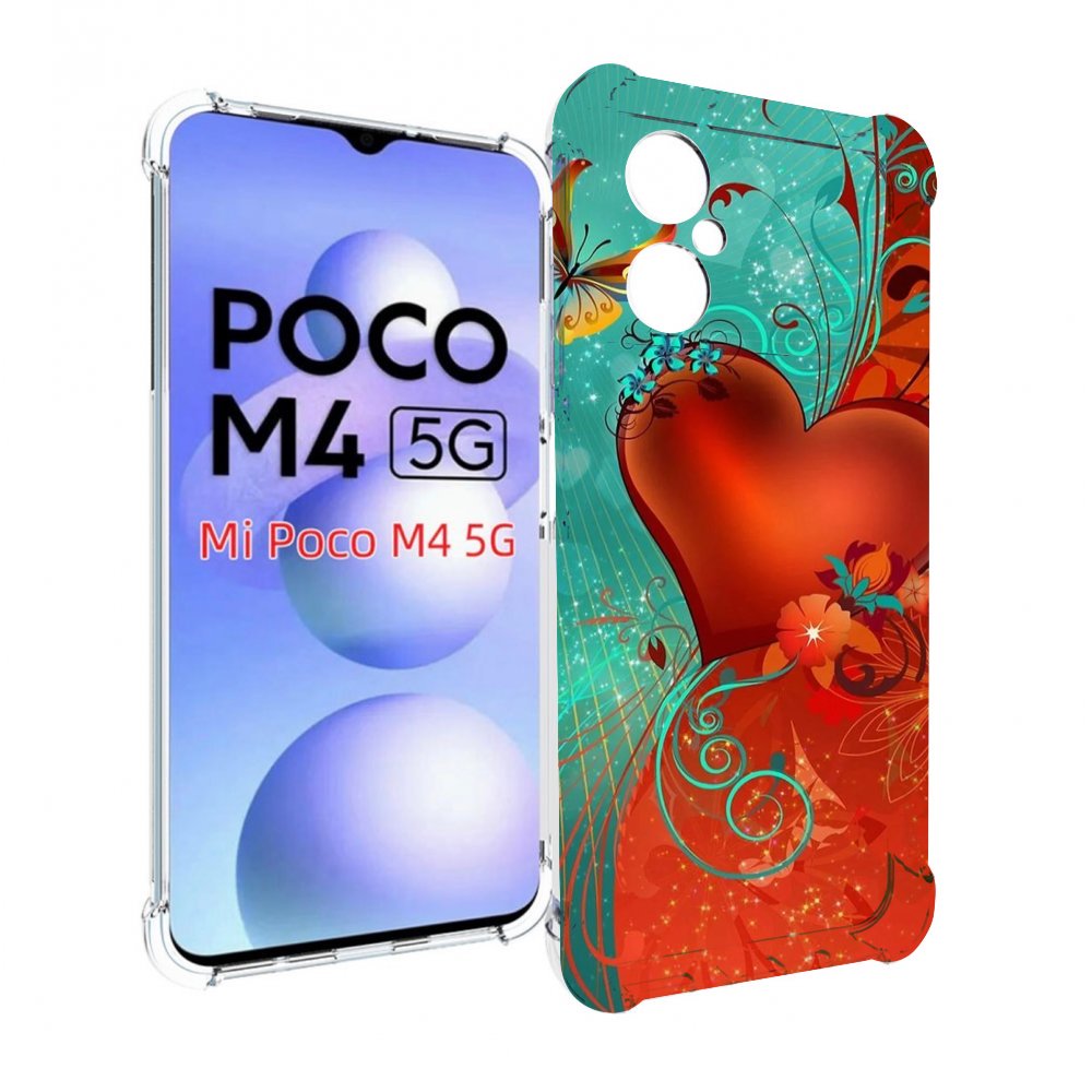 

Чехол MyPads красивые-яркие-сердечки для Xiaomi Poco M4 5G, Прозрачный, Tocco