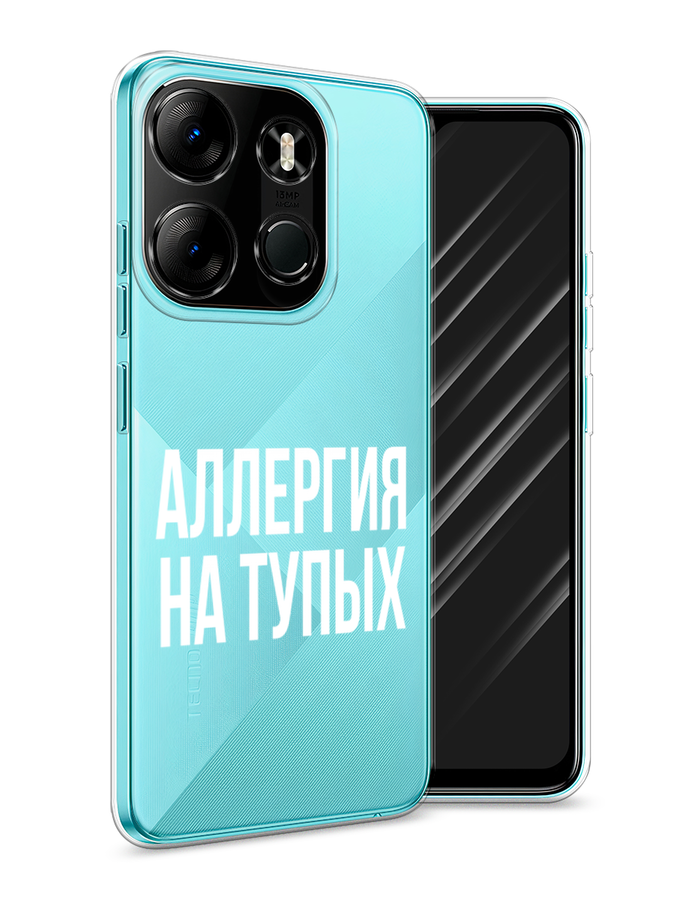 

Чехол Awog на Tecno Spark Go 2023"Аллергия на тупых", Прозрачный;бежевый, 3103750-6