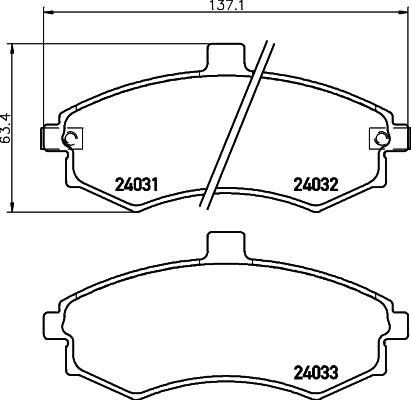 

Колодки дисковые передние hyundai elantra xd 1.6/2.0/2.0crdi 03> Np6013