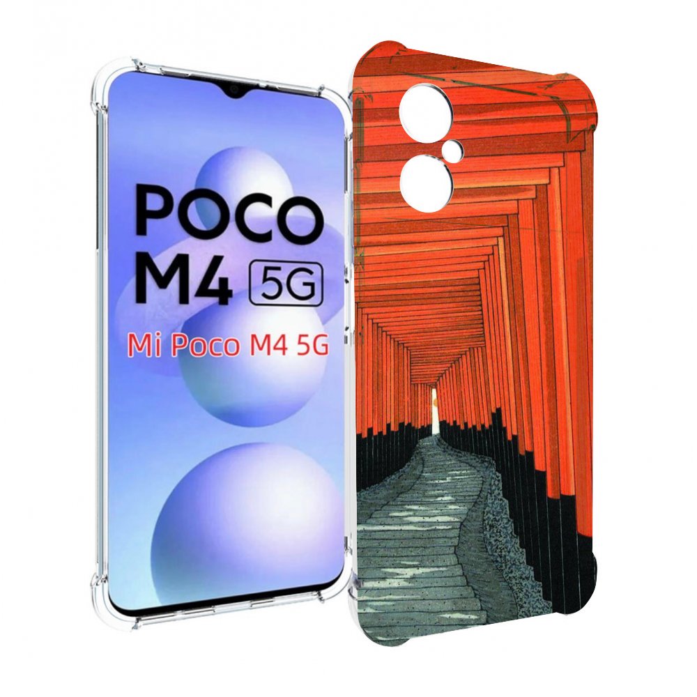 

Чехол MyPads красный коридор для Xiaomi Poco M4 5G, Прозрачный, Tocco