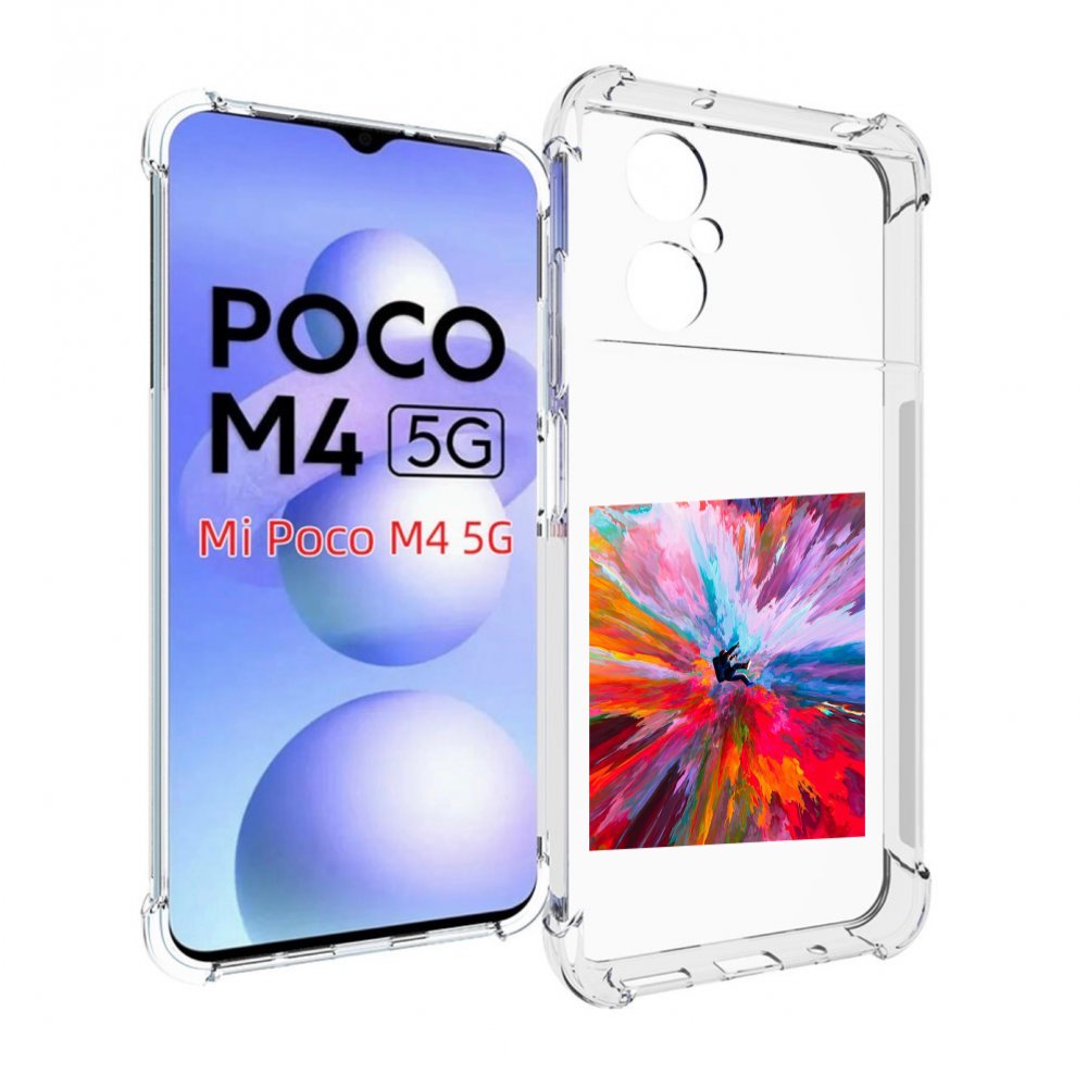 

Чехол MyPads красочный астранавт для Xiaomi Poco M4 5G, Прозрачный, Tocco