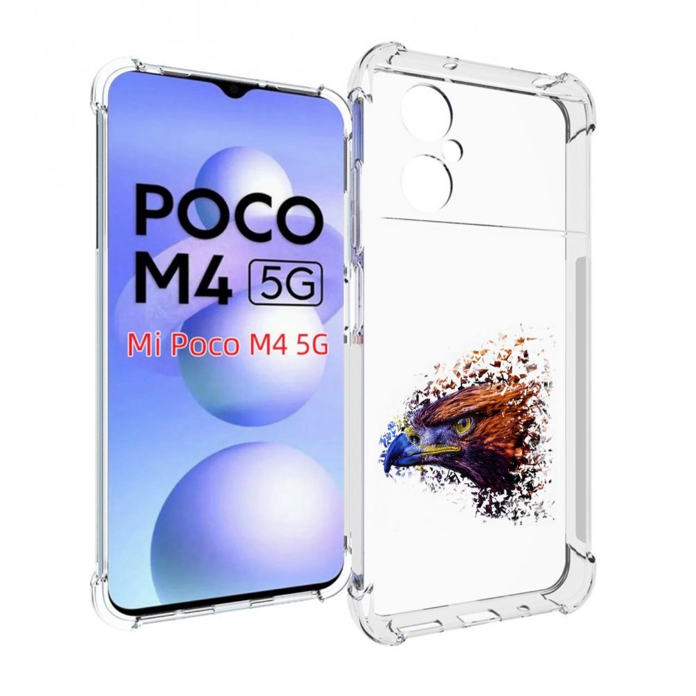 

Чехол MyPads красочный орел для Xiaomi Poco M4 5G, Прозрачный, Tocco