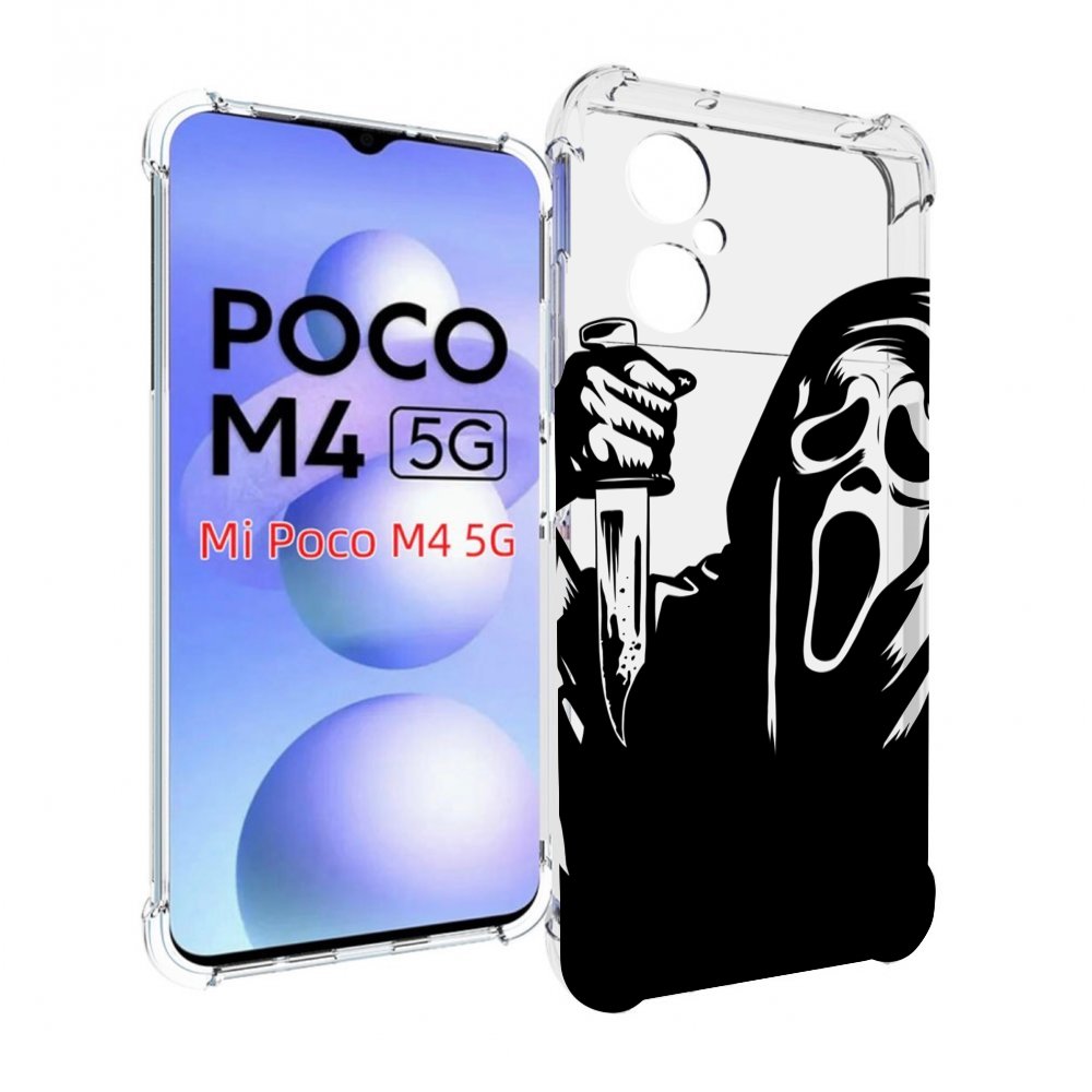 

Чехол MyPads крик-с-ножом для Xiaomi Poco M4 5G, Прозрачный, Tocco