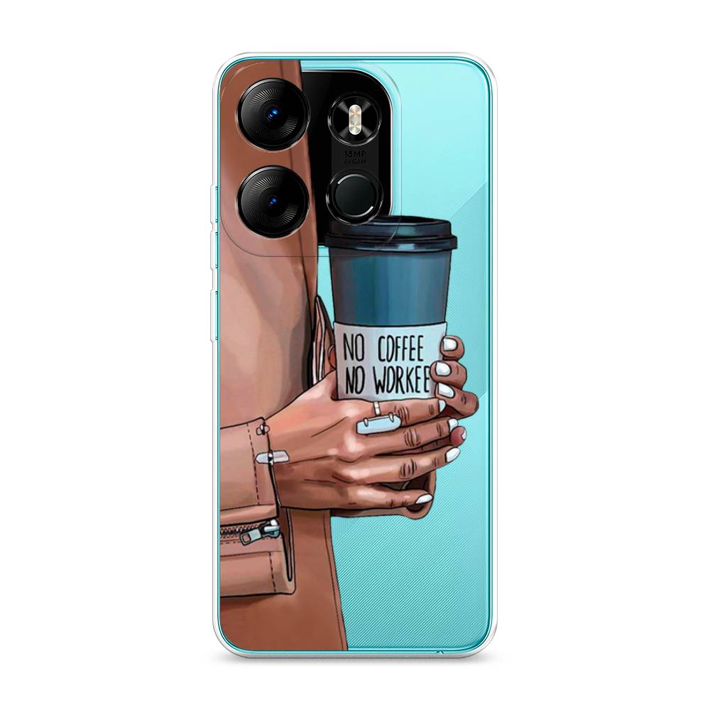 

Чехол Awog на Tecno Spark Go 2023"No coffee", Синий;бежевый;коричневый, 3103750-7