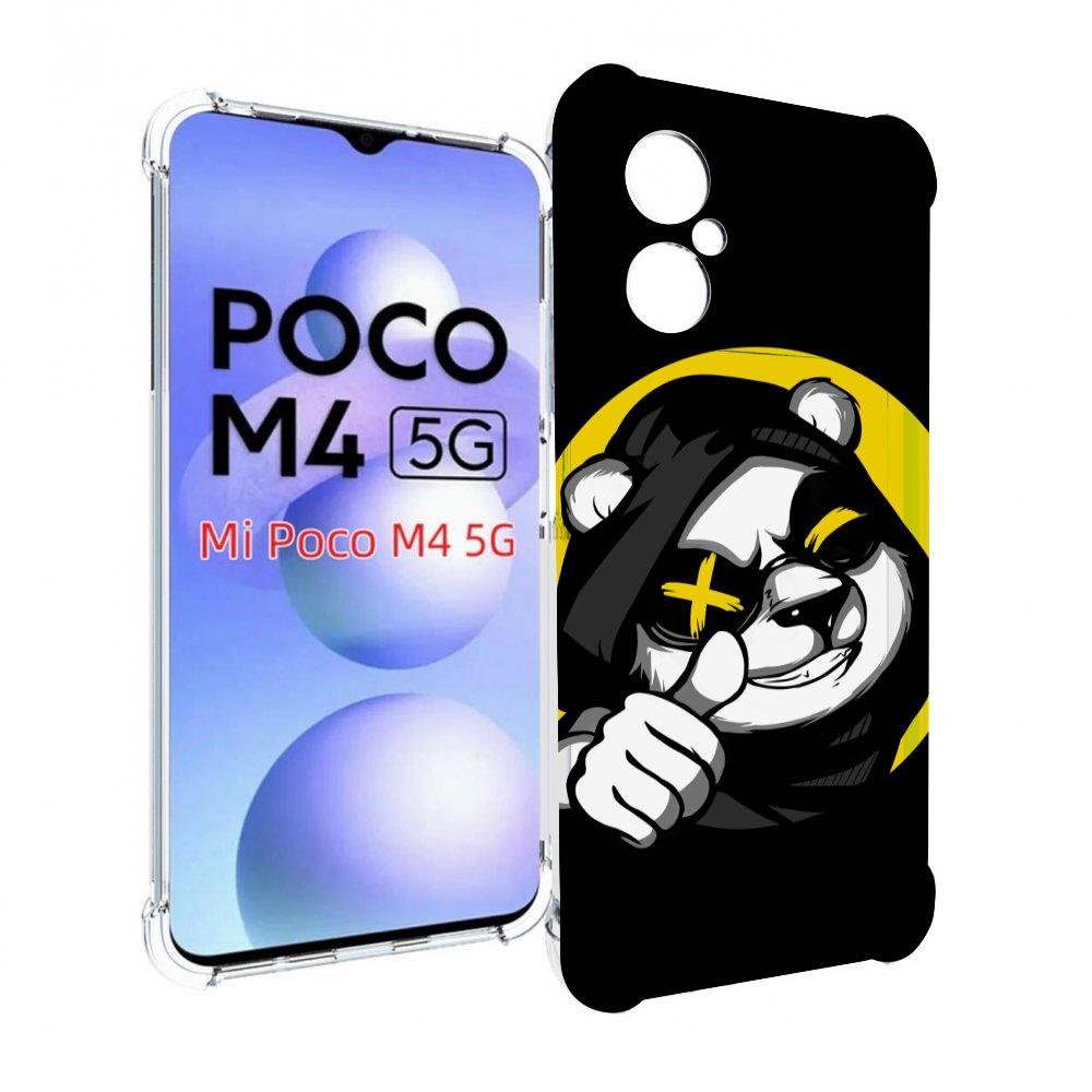 

Чехол MyPads крутая пандочка ок для Xiaomi Poco M4 5G, Прозрачный, Tocco