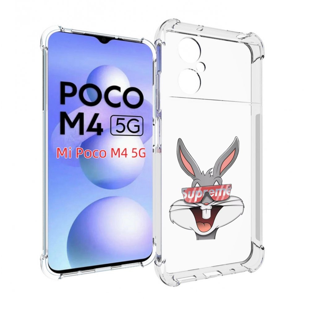 

Чехол MyPads крутой-заяц для Xiaomi Poco M4 5G, Прозрачный, Tocco