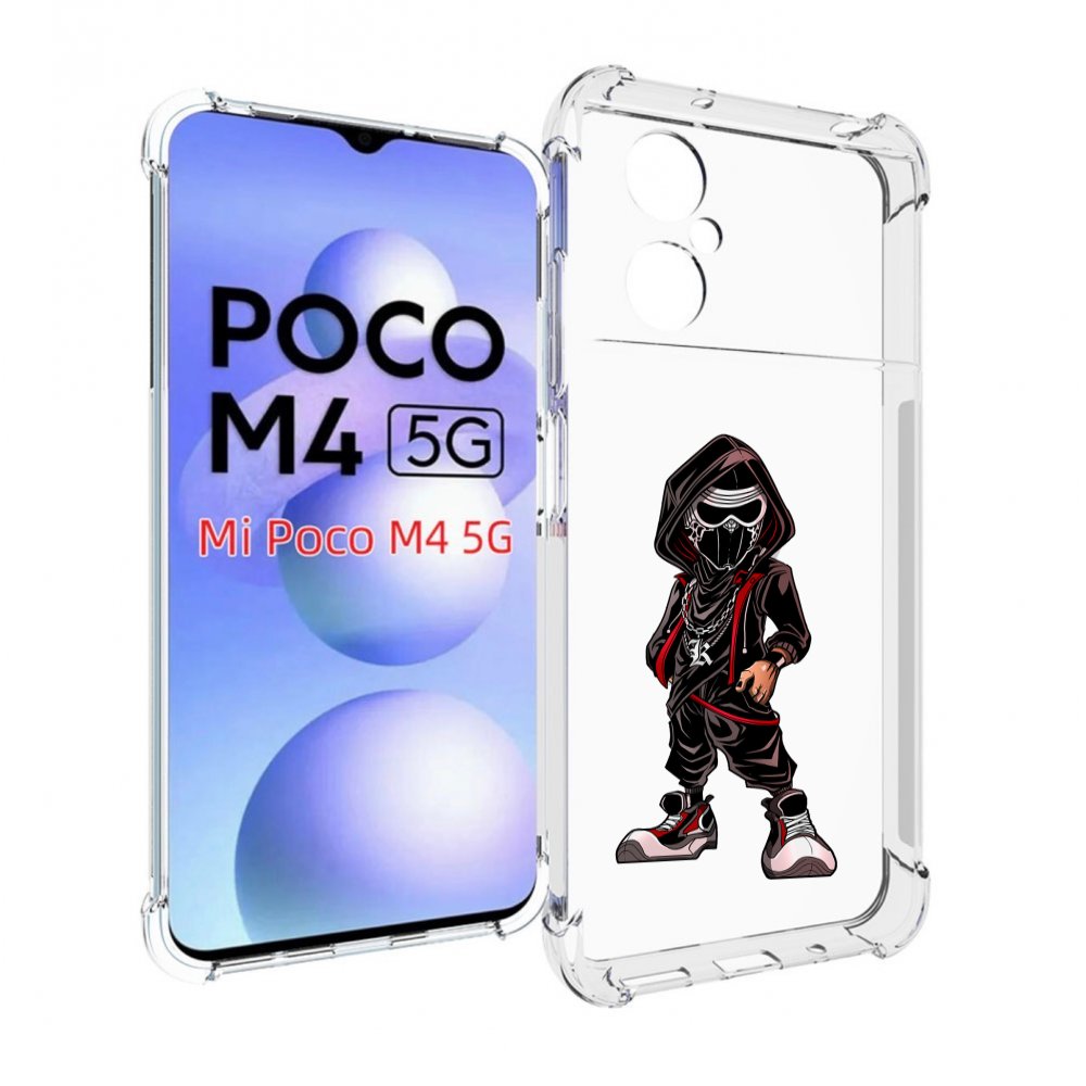 

Чехол MyPads крутой-ниндзя для Xiaomi Poco M4 5G, Прозрачный, Tocco