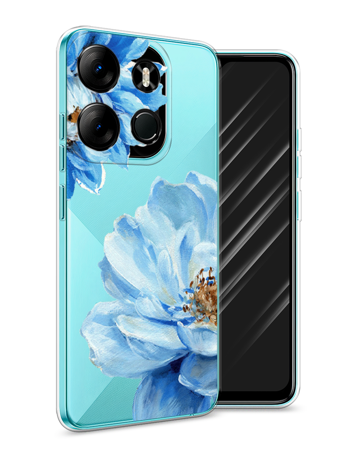 

Чехол Awog на Tecno Spark Go 2023"Голубые клематисы", Голубой, 3103750-8