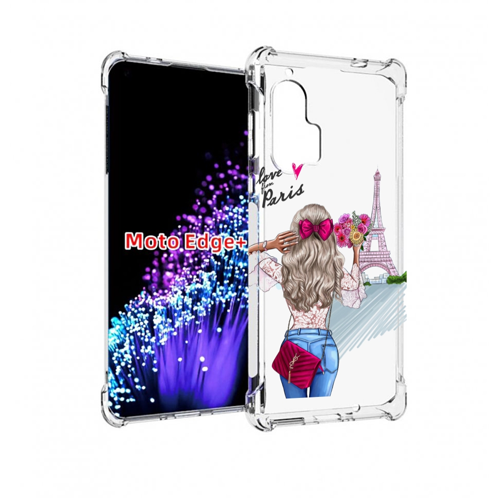 

Чехол MyPads Парижанка женский для Motorola Edge+ Plus, Прозрачный, Tocco