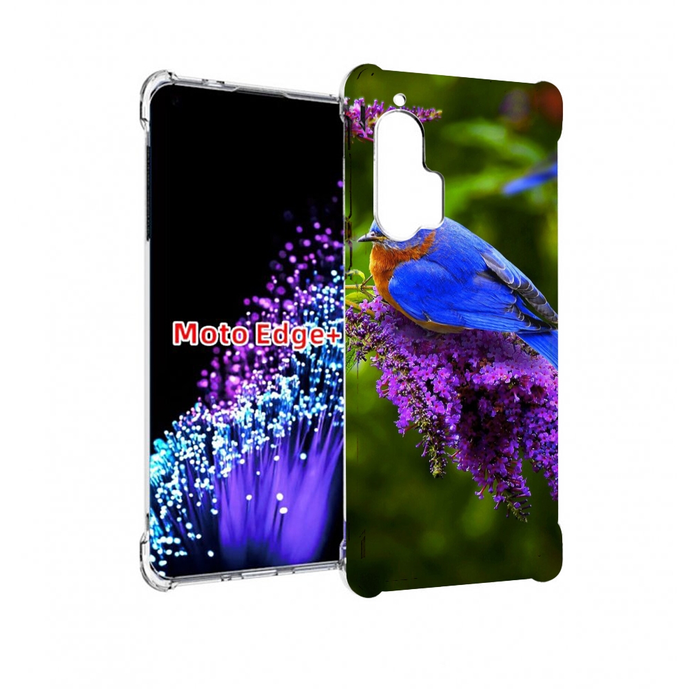 

Чехол MyPads Птица-сиреневая для Motorola Edge+ Plus, Прозрачный, Tocco