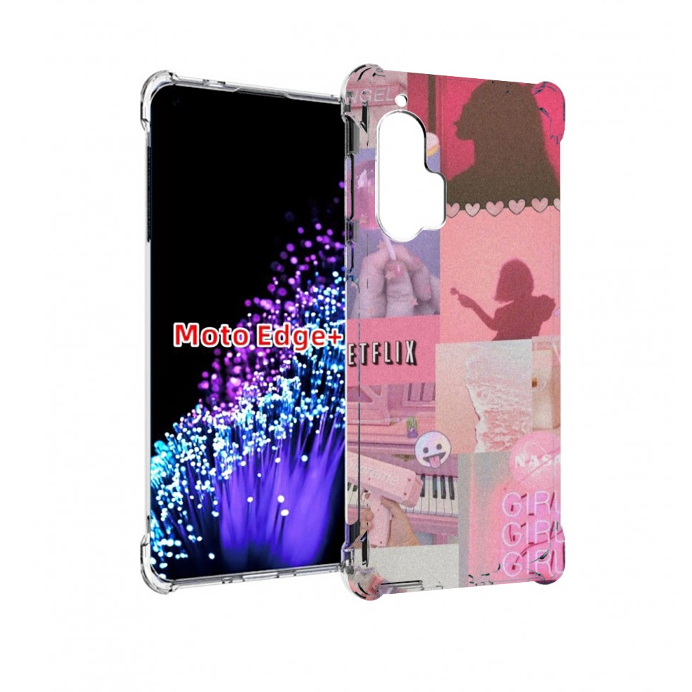 

Чехол MyPads Розовый-вайб для Motorola Edge+ Plus, Прозрачный, Tocco