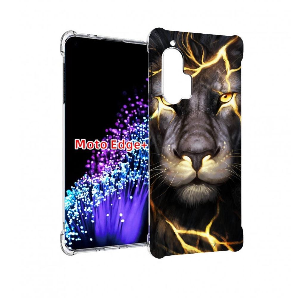 

Чехол MyPads Светящийся-лев мужской для Motorola Edge+ Plus, Прозрачный, Tocco