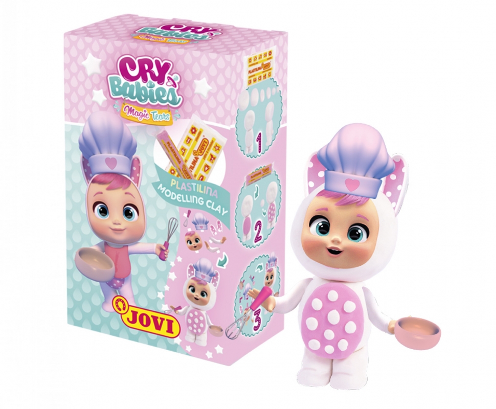 Набор для лепки JOVI Cry Babies Coney пластилин 2 цвета + аксессуары из картона CB100