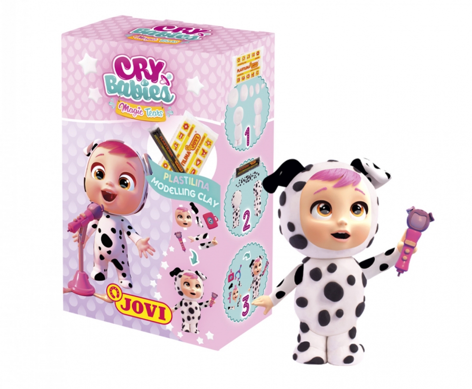 Набор для лепки JOVI Cry Babies Dotty пластилин 2 цвета + аксессуары из картона CB102
