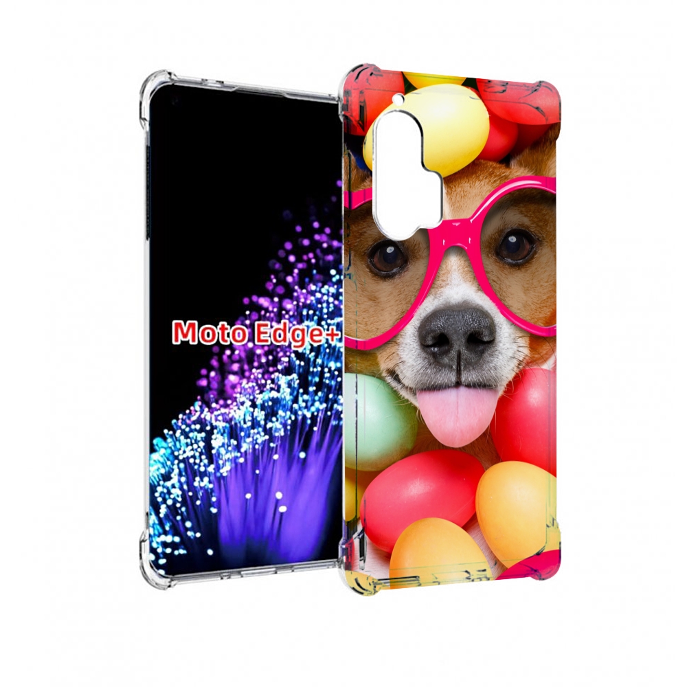 

Чехол MyPads Собака-в-яйцах для Motorola Edge+ Plus, Прозрачный, Tocco