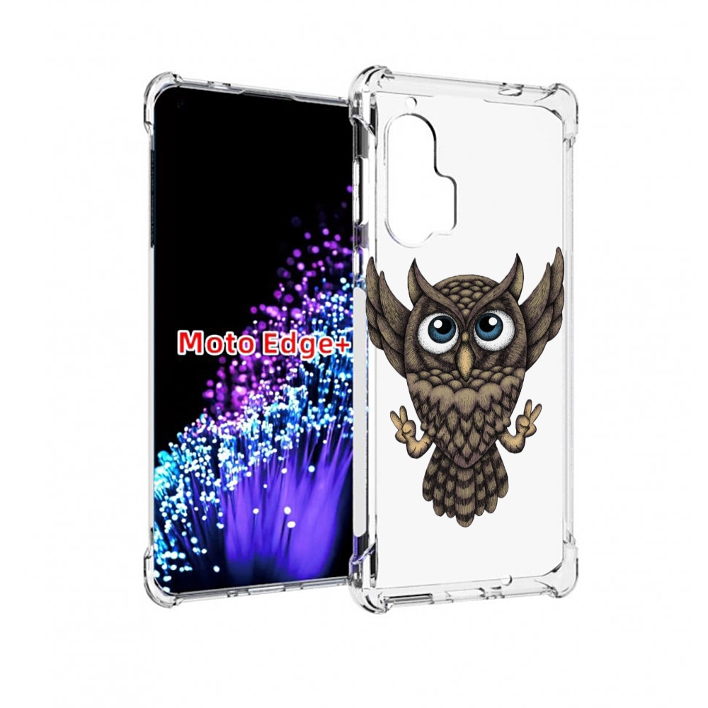 

Чехол MyPads Сова для Motorola Edge+ Plus, Прозрачный, Tocco