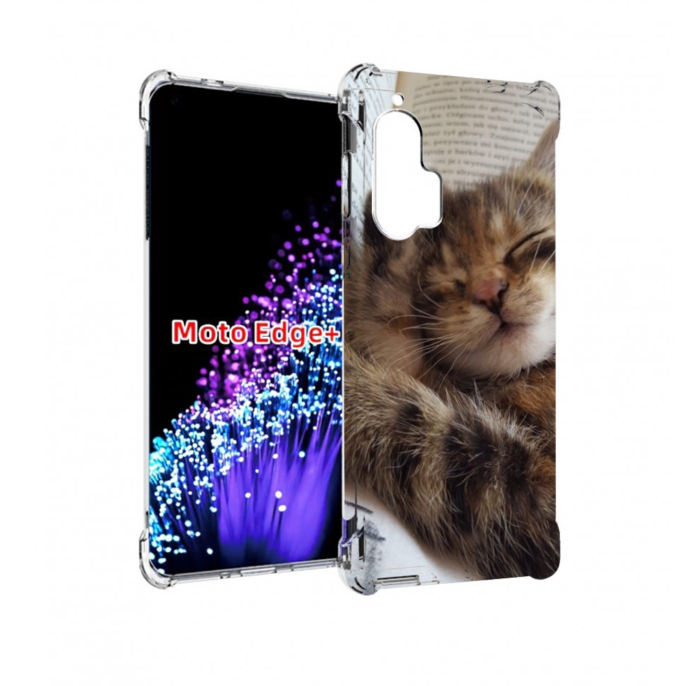 

Чехол MyPads Спящий-котенок для Motorola Edge+ Plus, Прозрачный, Tocco