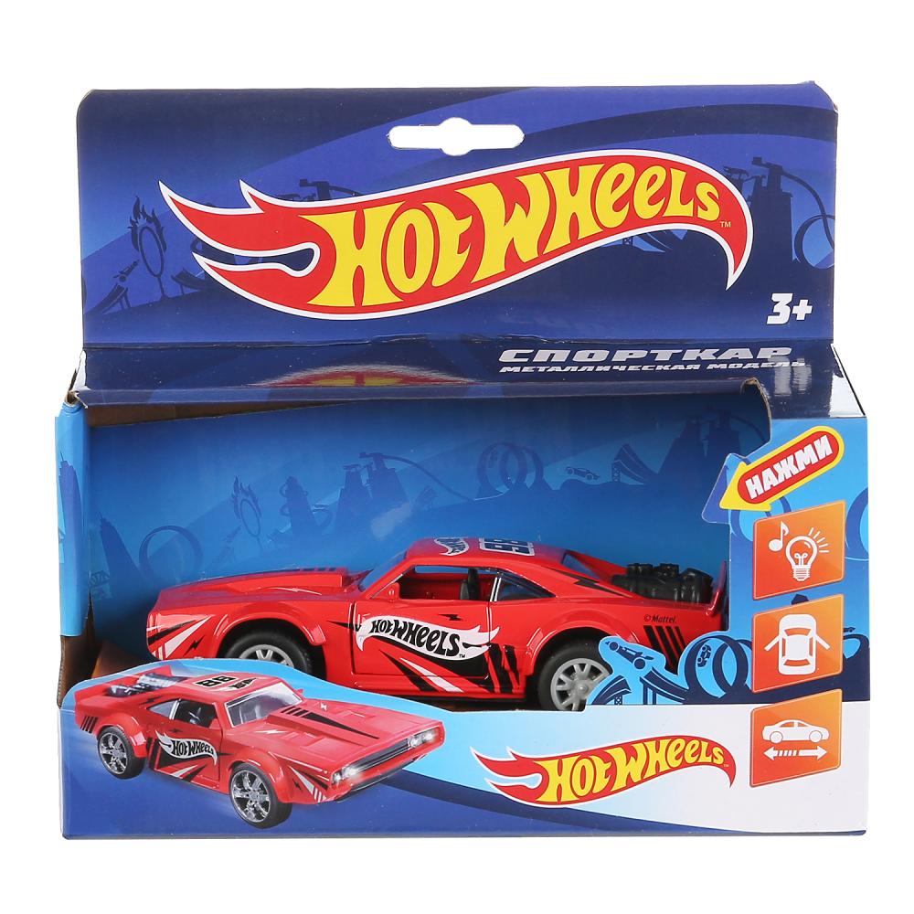 

Машина Технопарк свет-звук hot wheels спорткар 12см, Красный