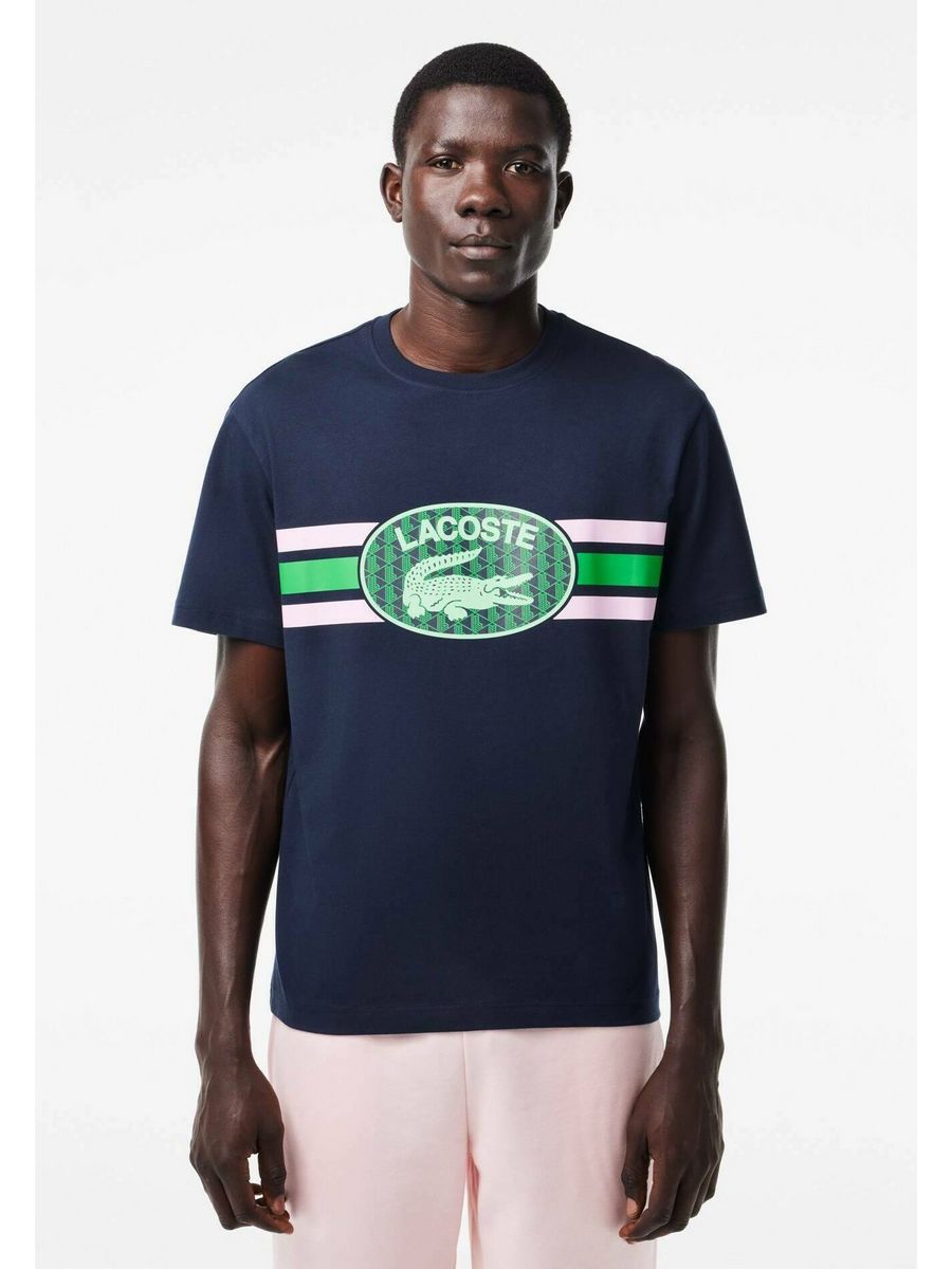 

Футболка мужская Lacoste LA222O0DV синяя XL, Синий, LA222O0DV