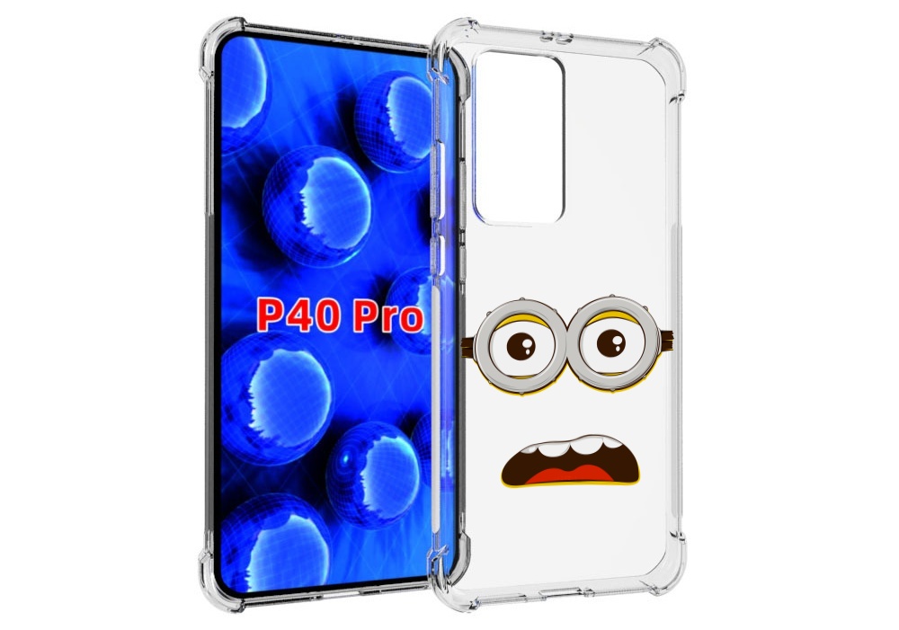 

Чехол MyPads лицо-миньона для Huawei P40 Pro противоударный, Прозрачный, Tocco