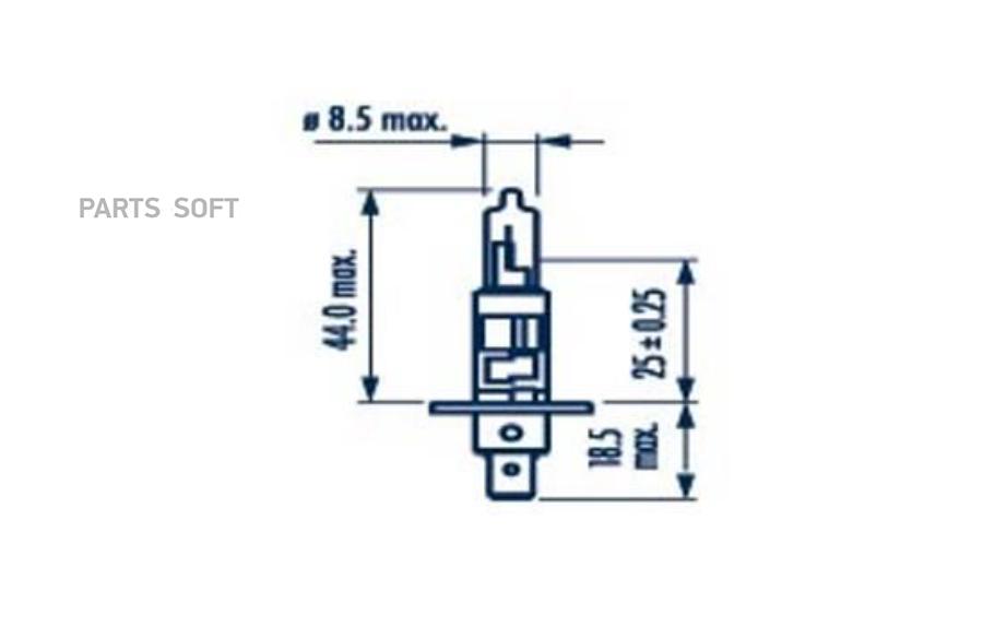 

Лампа Narva Галогеновая H1 P14.5s 70W Narva 487083000