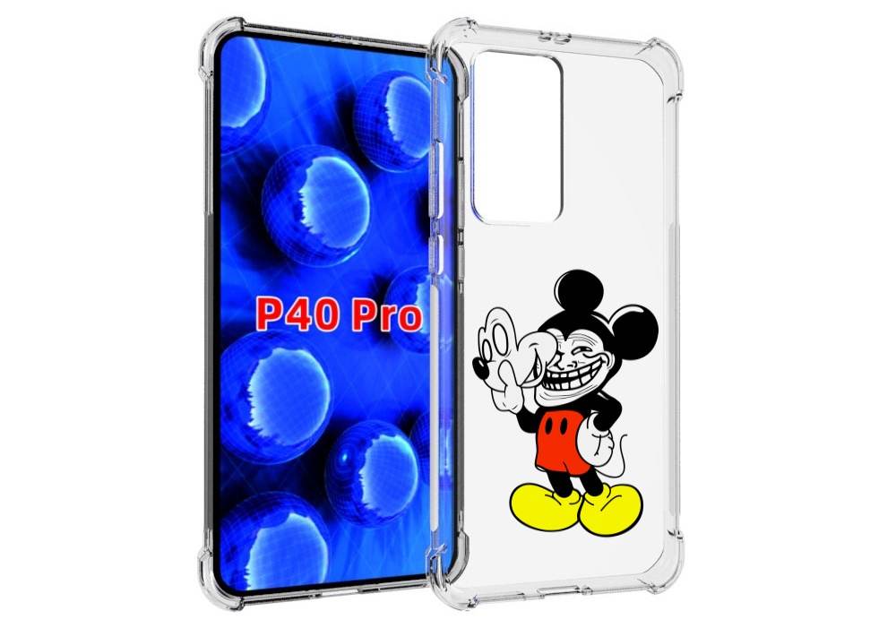 

Чехол MyPads микки-маус-троллер для Huawei P40 Pro противоударный, Прозрачный, Tocco