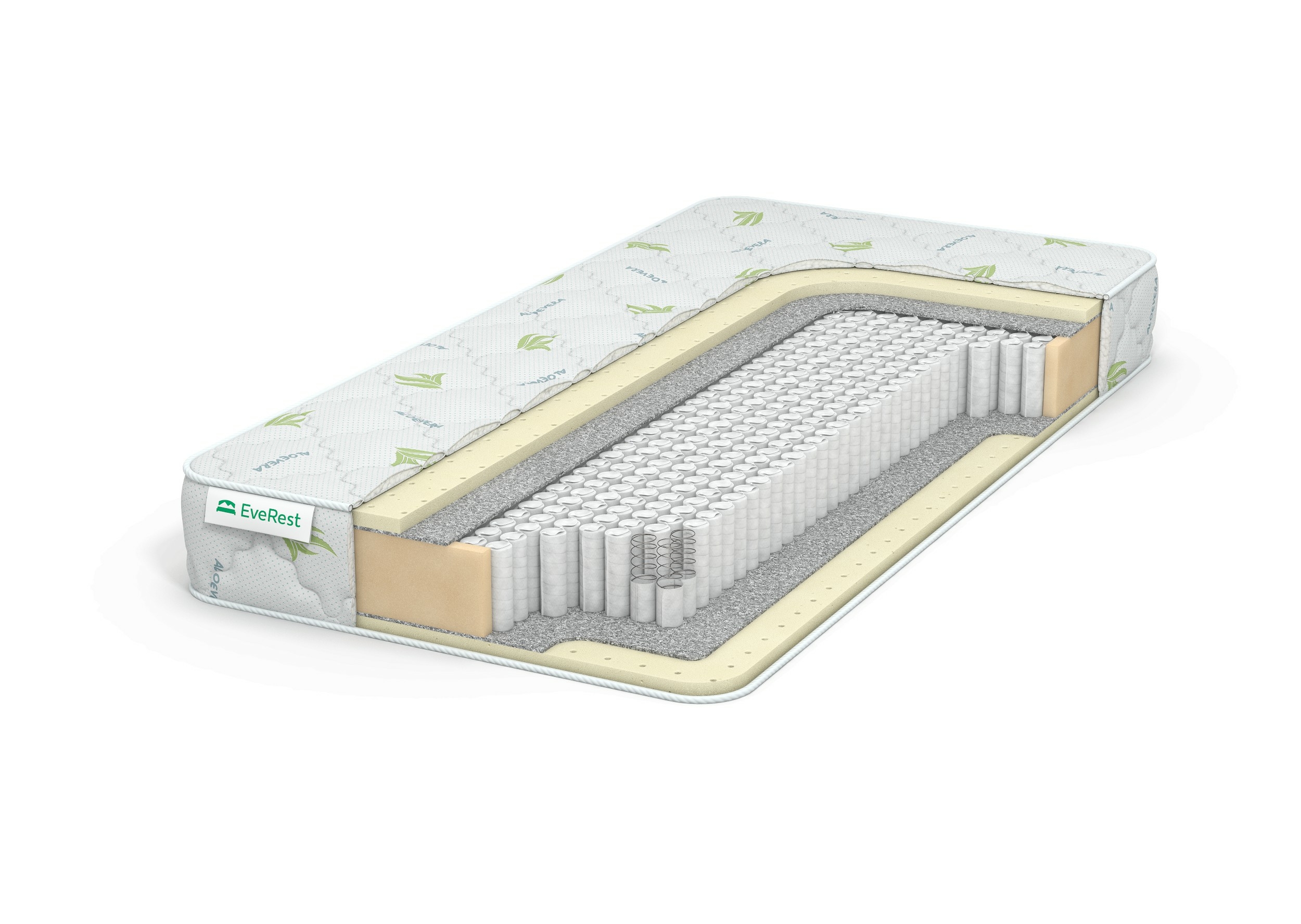 

Матрас EVEREST Софт Латекс 20 S1000 85х215, Бежевый;белый;серый;серебристый, Софт Латекс 20 S1000