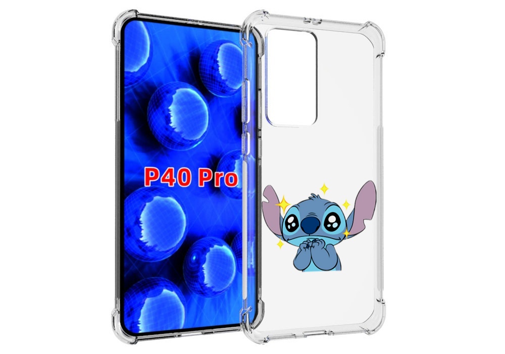 

Чехол MyPads милый-стич детский для Huawei P40 Pro противоударный, Прозрачный, Tocco