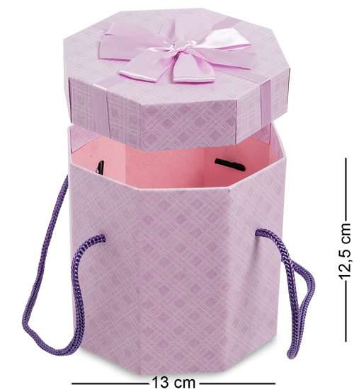 Коробка подарочная Многогранник цв.фиолетовый WG-94-B 113-301807