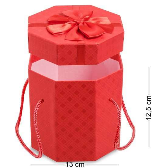 Коробка подарочная Многогранник цв.красный WG-94-D 113-301809
