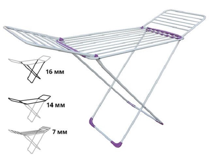 Сушилка для белья PERFECTO LINEA Gloria бело-фиолетовая 46-000215