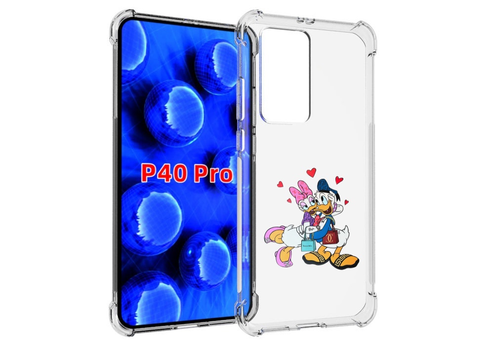 

Чехол MyPads модные-влюбленные-утки для Huawei P40 Pro противоударный, Прозрачный, Tocco