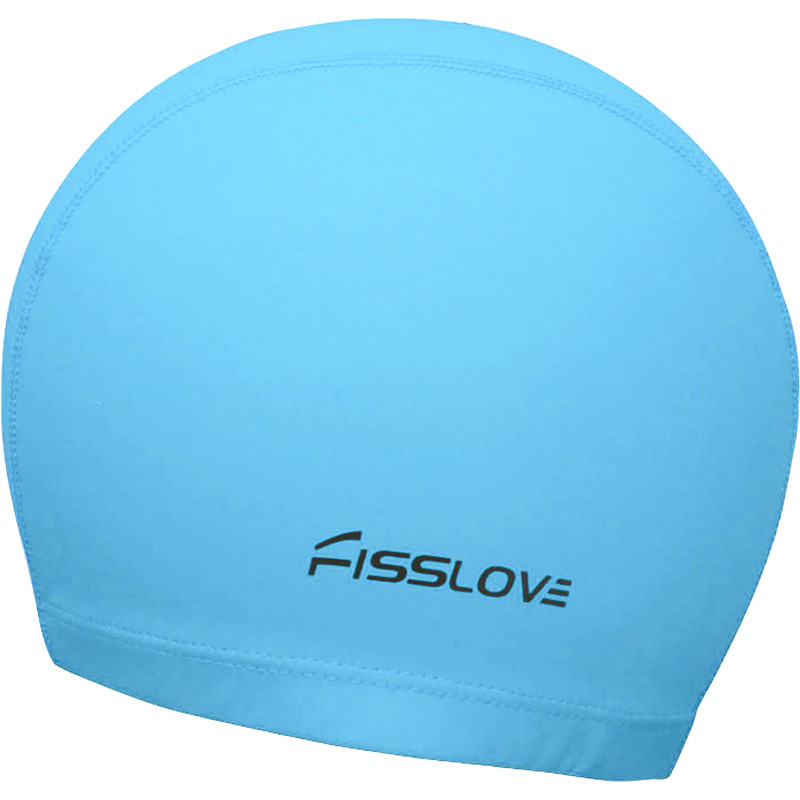 

Шапочка для плавания Sportex "Fisslove" голубой, R18191-A