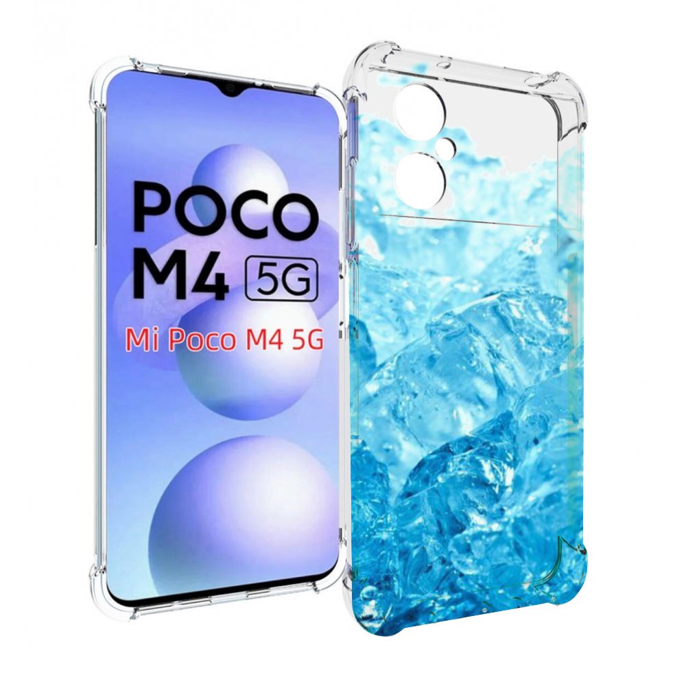 

Чехол MyPads кусочки-льда для Xiaomi Poco M4 5G, Прозрачный, Tocco