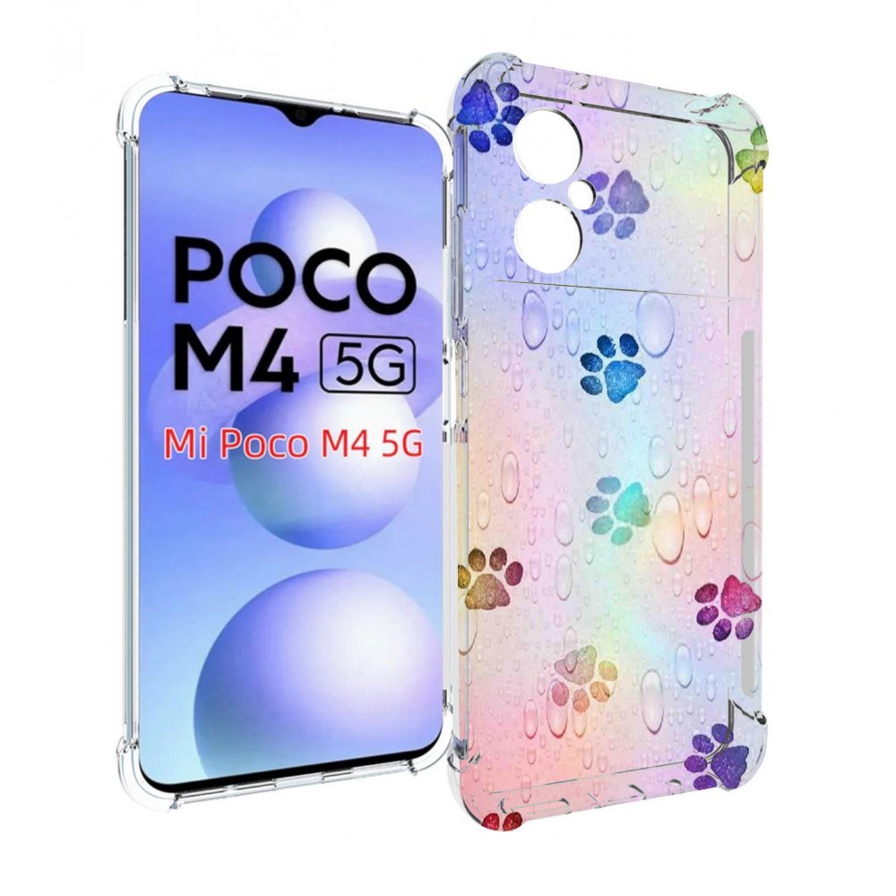 

Чехол MyPads лапки для Xiaomi Poco M4 5G, Прозрачный, Tocco
