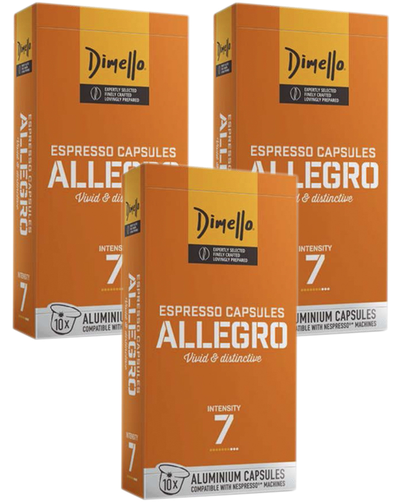 Кофе Dimello в капсулах Allegro, З упаковки по 10 шт