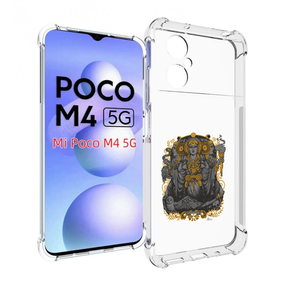 

Чехол MyPads божество с золотыми элементами для Xiaomi Poco M4 5G, Прозрачный, Tocco