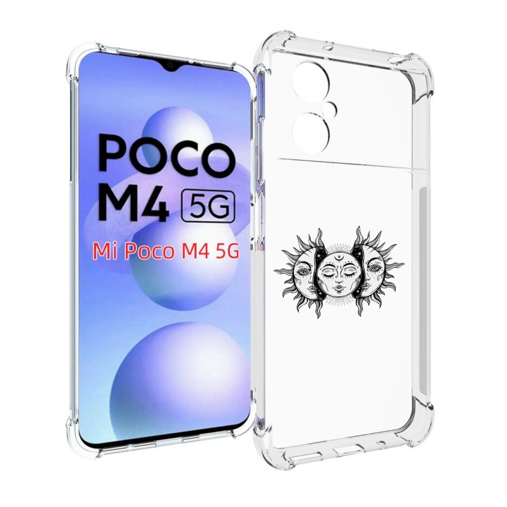 

Чехол MyPads луна-в-солнце для Xiaomi Poco M4 5G, Прозрачный, Tocco