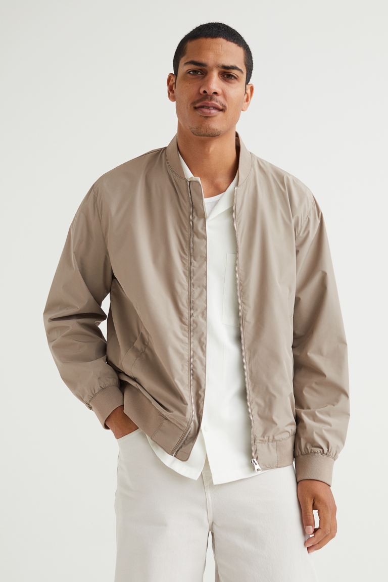 

Бомбер мужской H&M 0976641012 бежевый S (доставка из-за рубежа), 0976641012