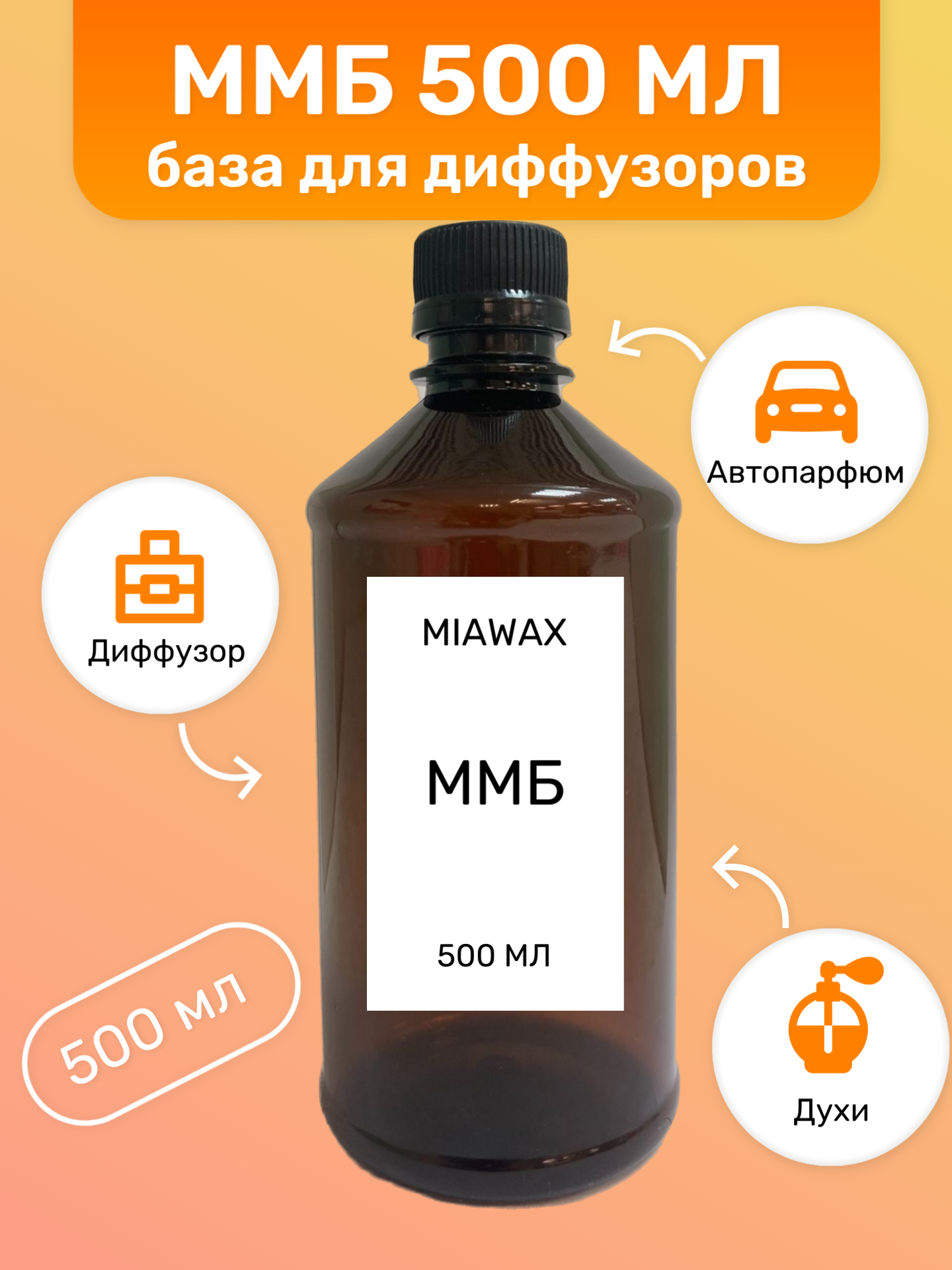 Основа MIAWAX Основа MIAWAX ММБ для диффузора, 500мл