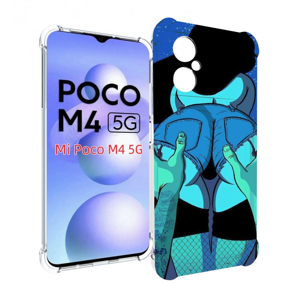 

Чехол MyPads любитель потрогать для Xiaomi Poco M4 5G, Прозрачный, Tocco
