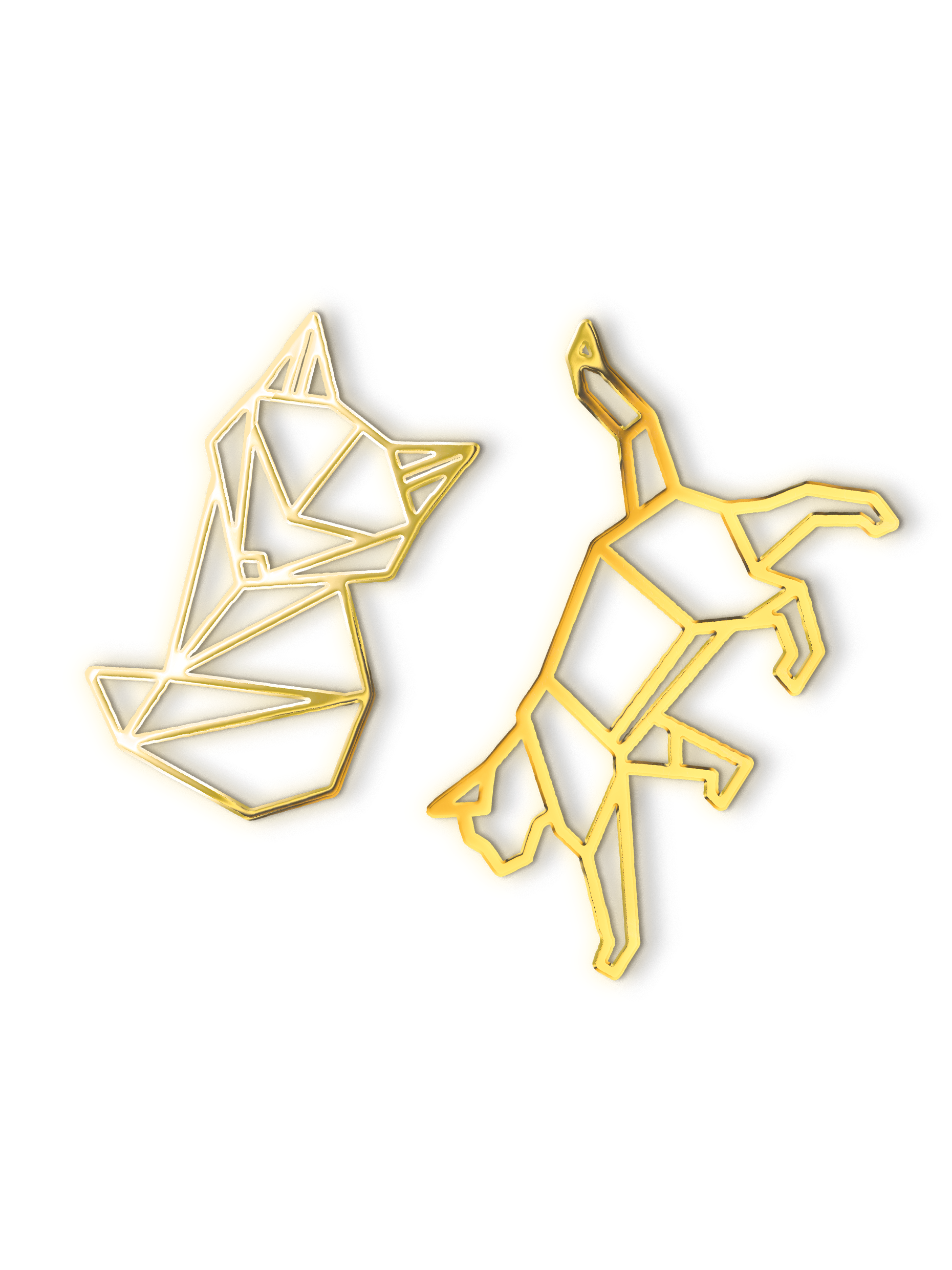

Наклейка металлическая Silver&Golden Sticker KstG31054 Лис и Кот 2 шт.