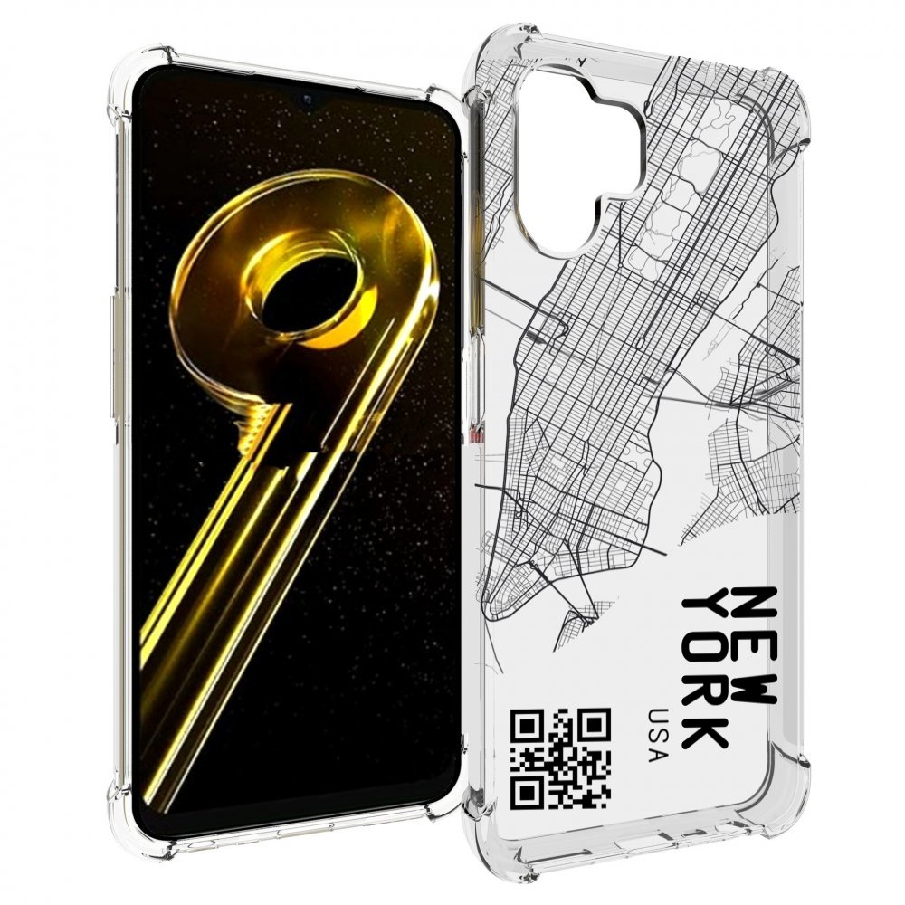 

Чехол бампер MyPads схема-нью-йорк для Realme 10 5G противоударный, Прозрачный, Tocco