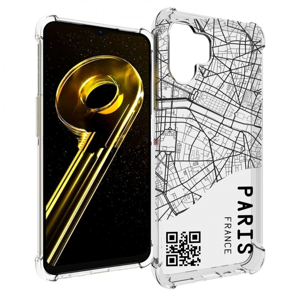 

Чехол бампер MyPads схема-париж для Realme 10 5G противоударный, Прозрачный, Tocco