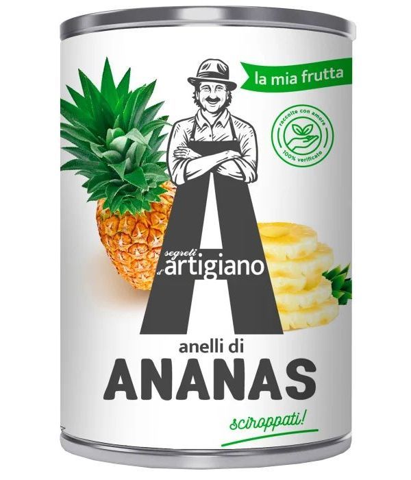 Ананасы Artigiano кольца в сиропе 565 г
