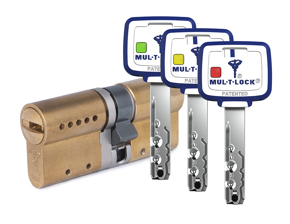 

Цилиндр Mul-t-Lock MTL800 Светофор ключ-ключ (размер 48х43 мм) - Латунь, Флажок, Золотистый