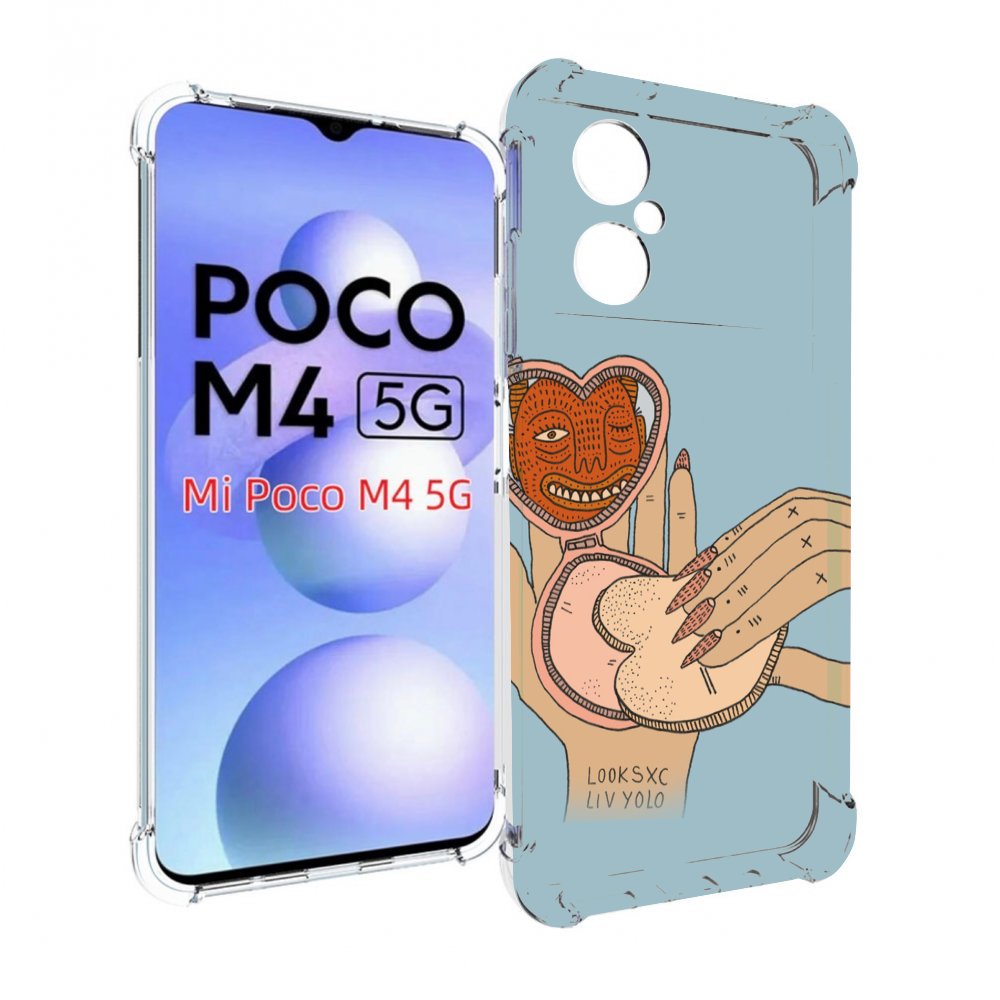 

Чехол MyPads макияж картинка женский для Xiaomi Poco M4 5G, Прозрачный, Tocco